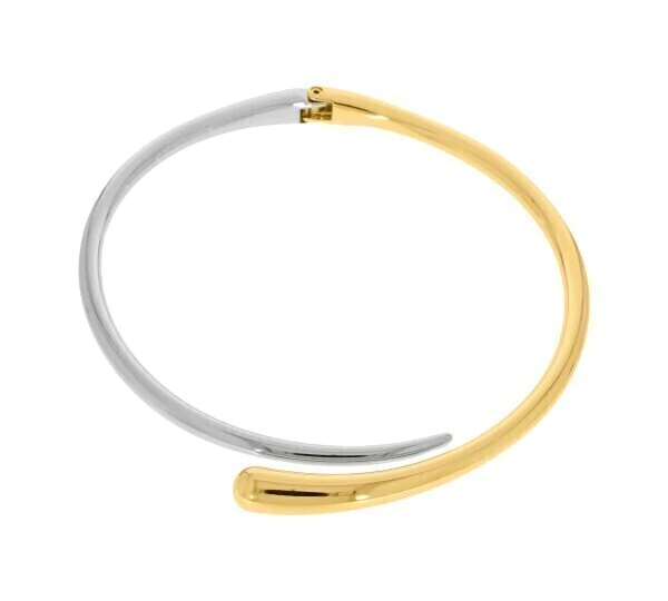Colar Gota Prateado e Dourado