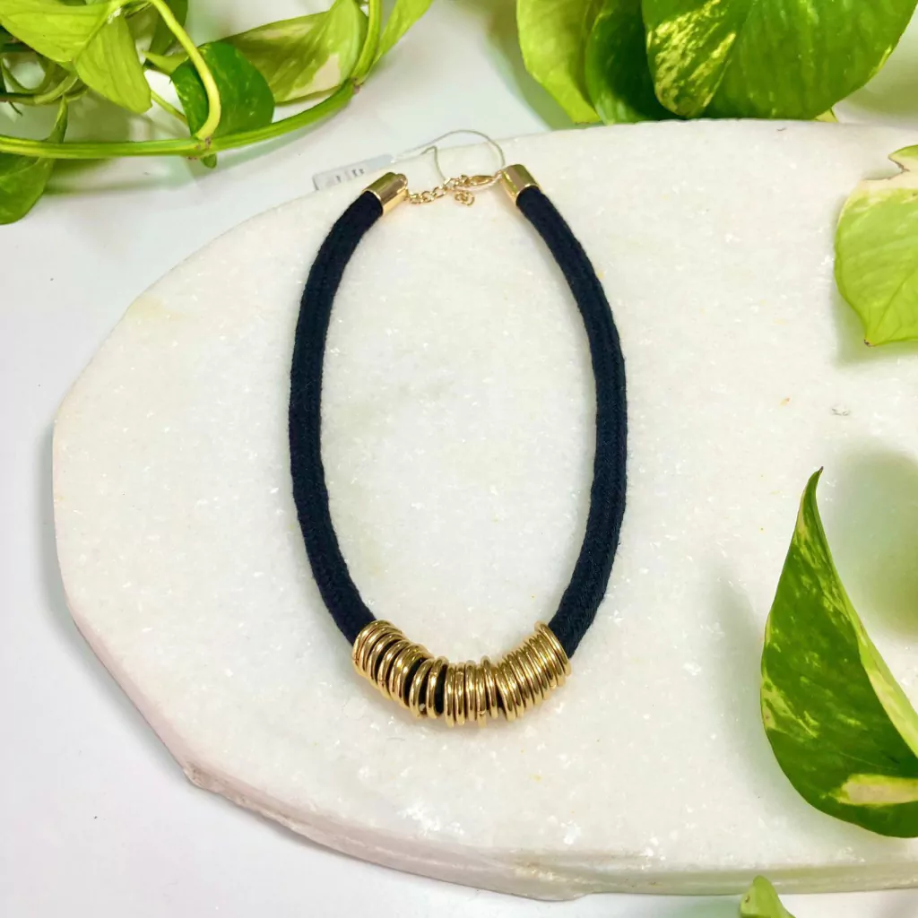 Colar Argolas - Preto