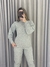 Conjunto Thaci Tricot Cinza na internet