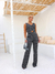 Conjunto Cropped Xadrez Chumbo