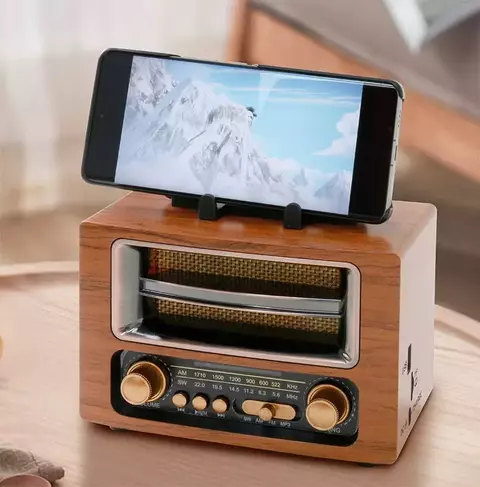 RADIO AM-FM RECARGABLE CON BLUETOOTH RETRO KBROAD KTF-2016