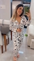 1517 - PIJAMA BOTÃO FEMININO C/ CALÇA MALHADO