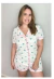 REF. 1355 - PIJAMA FEMININO BOTÃO CORAÇÃO VERDE - comprar online