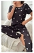 REF. 1561 - PIJAMA FEMININO MANGA CURTA C/ CALÇA DE CORAÇÃO