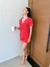 1629 - PIJAMA BOTÃO SHORTS VERMELHO CORAÇÃO ROSA - comprar online