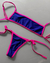 bikini top micro azul y fucsia - comprar online