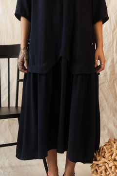 Vestido Comfy Corpo Baixo Saia Franzida - comprar online
