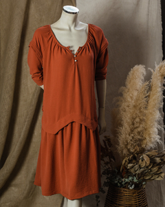 Imagem do Vestido Comfy Corpo Baixo Saia Franzida