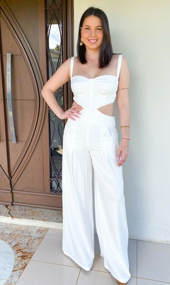 Macacão Linen Tarun Branco - comprar online