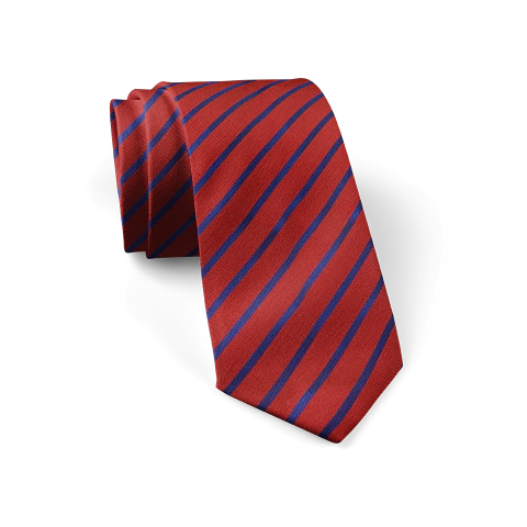 Corbata Clásica de jackard rojo rayas