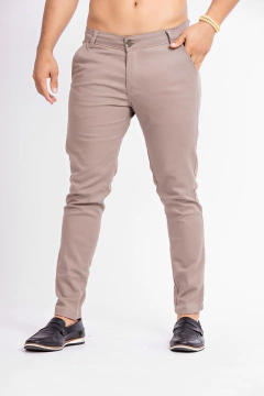 Calça masculina sarja na cor caqui