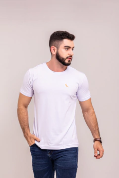 camisa masculina de algodão nobre cor branco - comprar online