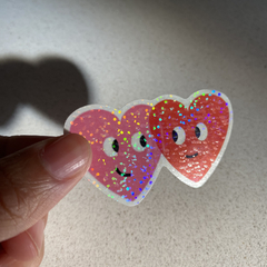 Sticker dos corazones - comprar online