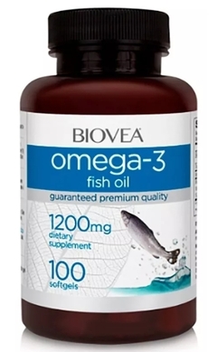 Omega-3 Óleo De Peixe 1200mg 100 Cápsulas De Gel BIOVEA