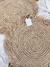 Indiviuales de fibras naturales con flecos Or. Indonesia - comprar online
