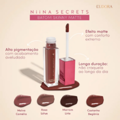 Batom Líquido Rosa Lótus Niina Secrets Skinny Matte 5ml - comprar online