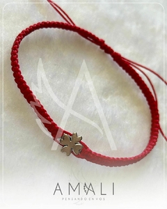 Tobillera Ambar Roja Trebol - comprar online