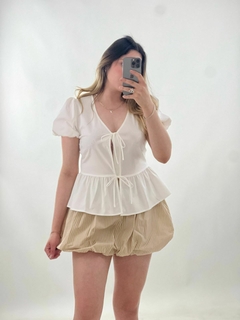 BLUSA PAPELINA CON MOÑO - MAEMMA