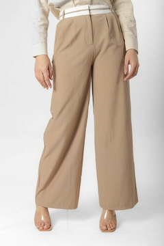 PANTALON DE LINO COMBINADO - tienda en línea