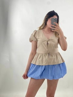 BLUSA PAPELINA CON MOÑO - comprar en línea