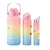 Kit 3 Garrafas 2Litros + 900ml + 300ml Motivacional com Adesivos 2D e 3D
