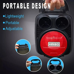 Kimiso Harmony: Rádio Portátil Bluetooth com Qualidade de Som FM