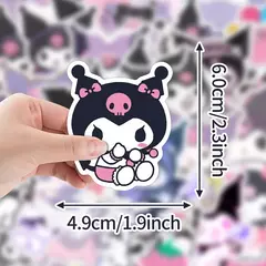 Pegatinas Kawaii Kuromi 10/30/50 Uds | Stickers Impermeables para Niños | Papelería, DIY, Libretas, Decoración y Más - Hogarmex