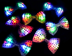 Moño Con Luz Led Luminoso Y Lentejuelas x12 - comprar online