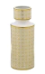 POTICHE DECORATIVO BRANCO E DOURADO G
