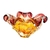 CACHEPÔ MURANO VERMELHO COM ÂMBAR