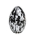 PESO EM MURANO GRANDE MULTICOR OVAL PRETO/BRANCO