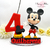 Vela Mickey com Personagem - Biscuit (Personalizada)