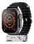 Relógio inteligente W&O X8 Ultra com display colorido e pulseira preta de silicone.