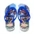 Chinelo infantil masculino Havaianas com estampa do Homem Aranha em fundo azul e tiras pretas