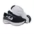 Tênis masculino Fila Racer Brave Run, com design moderno em preto e branco, exibindo a sola e detalhes da parte superior.