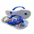 Chinelo infantil masculino Havaianas com estampa do Homem Aranha em fundo azul e tiras pretas