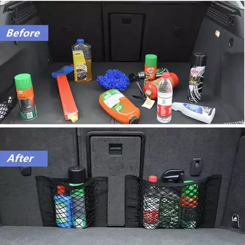 Adesivo de rede para guardar objetos no porta-malas, acessórios automotivos