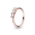Aneis de prata 925 prata rosa banhado a ouro anel para mulheres, zircão cintilante, princesa