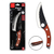 Faca Rústica Olho De Tigre Churrasco INOX KING MADEIRA com bainha - comprar online