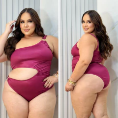 Body Maiô Cristiane - Roxo Com Lilas