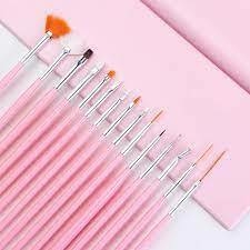 kit pinceles para nail art x15u