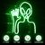 Alien Neon Light Sign, Green Smoking Neon Sign (ALIEN TECH)