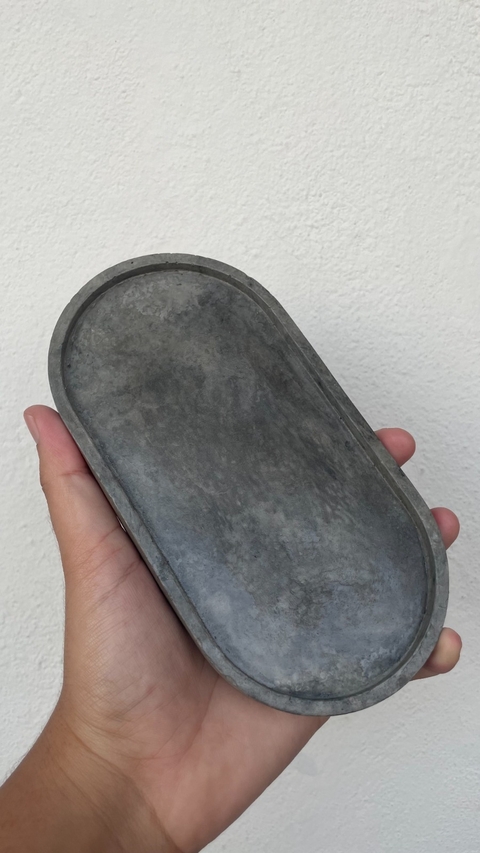 Bandeja em concreto decorativa Oval - Outlet