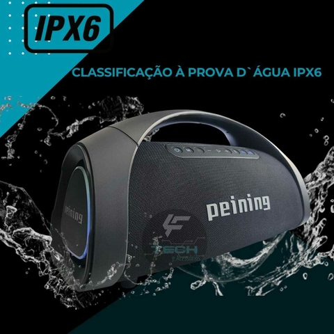 Caixa De Som Peining PEI-SP02 400W Rms 30000mah Rgb IPX6 C/ 2 Microfone - comprar online