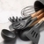 Conjunto De Utensílios De Cozinha 12 Peças Silicone Cabo de Madeira
