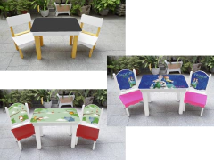 Mesas Infantiles 60x40 + 2 Sillas De Varios Personajes - Crecer en colores