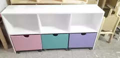 Organizador Guarda Juguetes Con 3 Cubos. Juguetero Y Repisa en internet