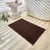 Tapete Chenille Microfibra Bolinha 40X60 Antiderrapante Marrom