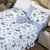 Jogo De Cama Lençol Coleção Premium Casal Queen 04 Peças 100% Algodão Percal 200 Fios Borboletas Azul - loja online