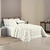 Cobre Leito Aveline Colcha Tecido Matelado Dupla Face 300 Fios Casal King 03 Peças Off White - Mundotextil